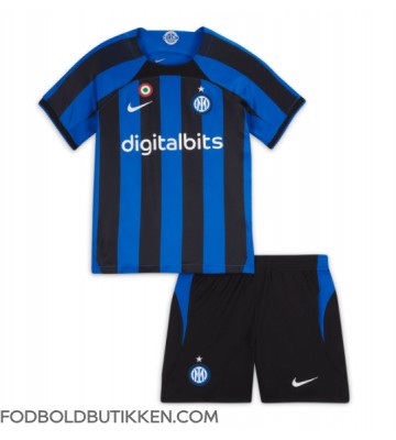 Inter Milan Hjemmebanetrøje Børn 2022-23 Kortærmet (+ Korte bukser)